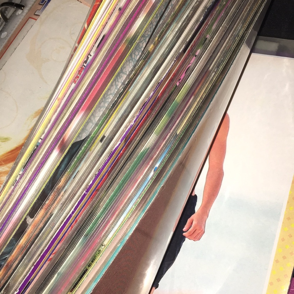 Collection of celebrity posters from magazines.